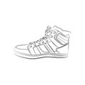 Contour shoes. cartoon sneaker