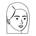 Contour side view woman face Royalty Free Stock Photo