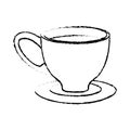 Contour small coffee cup and saucer