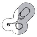 contour stethoscope treatment icon Royalty Free Stock Photo