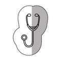 contour sticker stethoscope icon Royalty Free Stock Photo