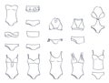 Contour of swimwears