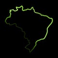 Contour of the territory of Brazil.