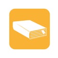 Contour thick book icon design Royalty Free Stock Photo