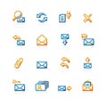 Contour web-mail icons Royalty Free Stock Photo