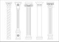 Contouring coloring of classical columns