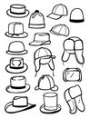 Contours of male hats