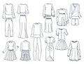 Contours of women`s clothes