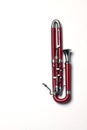 Contra-bassoon isolated on white background Royalty Free Stock Photo