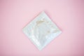 Contraception. Birth Control Pills and an unwrapped Condom. Colo Royalty Free Stock Photo