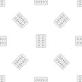 Contraception pills pattern seamless vector Royalty Free Stock Photo