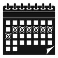 Contraceptive calendar icon, simple style