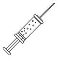 Contraceptive injection icon, outline style