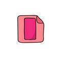 Contraceptive patch doodle icon, vector illustration