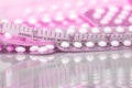 Contraceptive pill background in concept of no weight gain effect