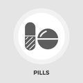 Contraceptive pills vector flat icon