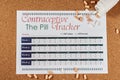 Contraceptive tracker sheet Royalty Free Stock Photo