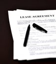 Contract Agreement with Pen on Desk Royalty Free Stock Photo