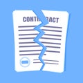 Contract cancellation business concept.