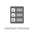 Contract Coverage icon. Trendy Contract Coverage logo concept on
