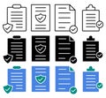 Contract coverage icon vector