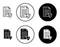 Contract Coverage icon vector set on white background
