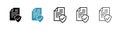 Contract Coverage icon vector set on white background