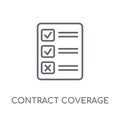 Contract Coverage linear icon. Modern outline Contract Coverage