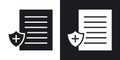 Contract Coverage thin line vector icon set