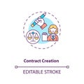 Contract creation concept icon