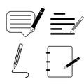 Contract Document with Pen Business vector Icon