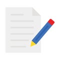 Contract, document Vector icon which can easily modify Royalty Free Stock Photo