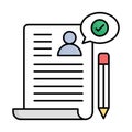 Contract fill inside vector icon which can easily modify or edit