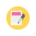 Contract flat color icon