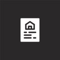contract icon. Filled contract icon for website design and mobile, app development. contract icon from filled architecture