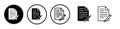 Contract icon vector set on white background