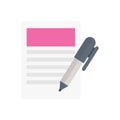 Contract flat color icon