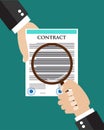 Contract inspection concept. Royalty Free Stock Photo