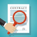 Contract inspection concept. Royalty Free Stock Photo