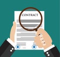 Contract inspection concept Royalty Free Stock Photo