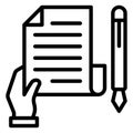 Contract  Isolated Vector Icon which can easily modify or edit Royalty Free Stock Photo