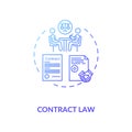 Contract law concept icon