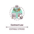 Contract law concept icon