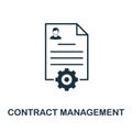 Contract Management icon symbol. Creative sign from crm icons collection. Filled flat Contract Management icon for computer