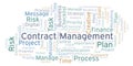 Contract Management word cloud, made with text only.