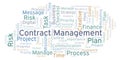 Contract Management word cloud, made with text only. Royalty Free Stock Photo