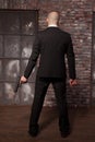 Contract murderer wallpaper concept, back view Royalty Free Stock Photo
