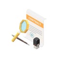 Contract Notary Tools Composition Royalty Free Stock Photo