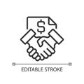 Contract pixel perfect linear icon