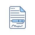Contract related vector icon